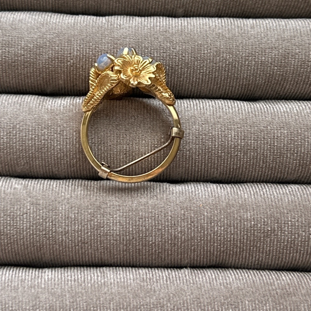 Avon Gold Floral Opal Cluster Ring - Women Jewelry - Picture 5 of 6